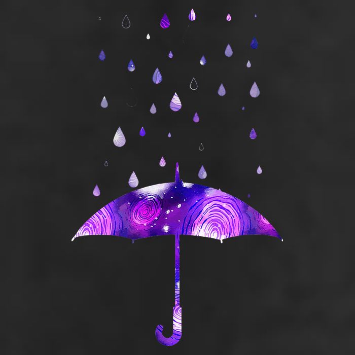 Rain Purple Umbrella For Violet Favorite Color Golf Towel
