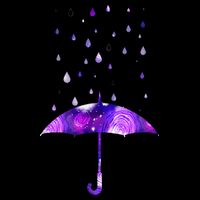 Rain Purple Umbrella For Violet Favorite Color Crop Top