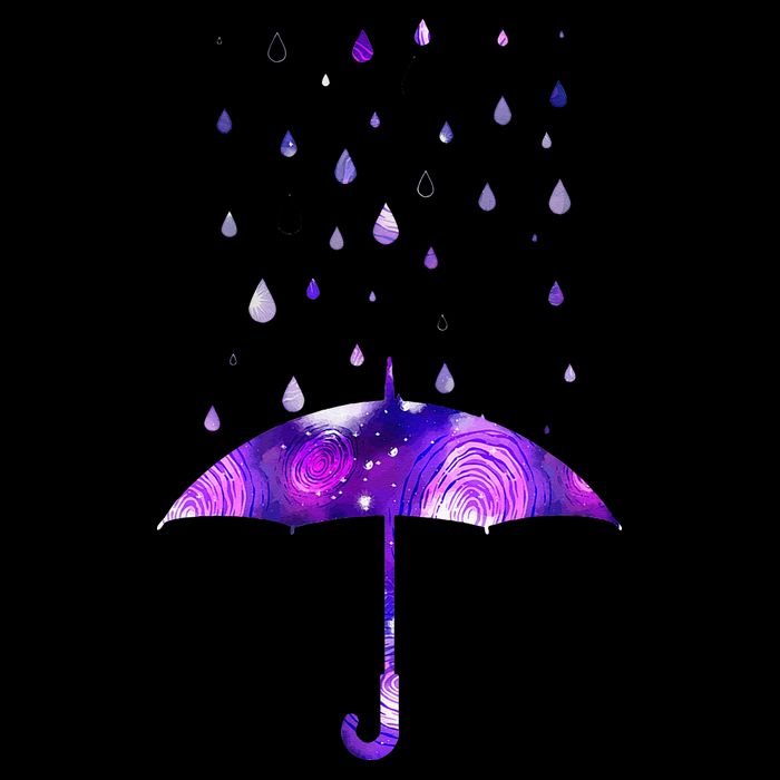 Rain Purple Umbrella For Violet Favorite Color Crop Top