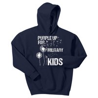 Retro Purple Up For Military Month Kids Hoodie