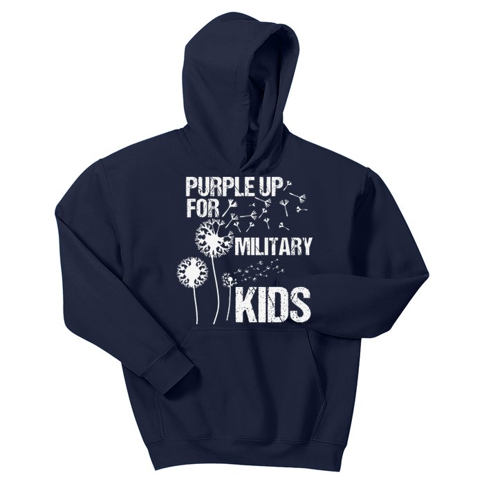 Retro Purple Up For Military Month Kids Hoodie