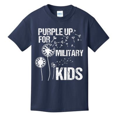 Retro Purple Up For Military Month Kids T-Shirt