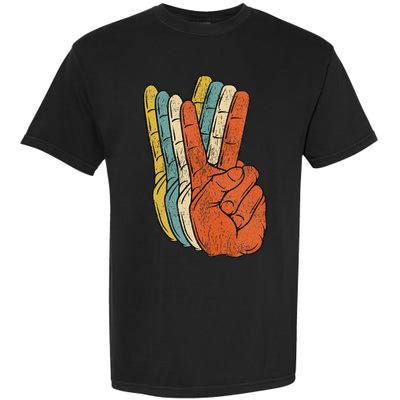 Retro Peace Vintage 60's 70's Hippie Gift Garment-Dyed Heavyweight T-Shirt