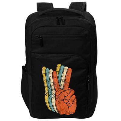 Retro Peace Vintage 60's 70's Hippie Gift Impact Tech Backpack