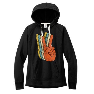 Retro Peace Vintage 60's 70's Hippie Gift Women's Fleece Hoodie