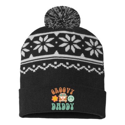 Retro Party Vibes Fun Family Birthday Celebration USA-Made Snowflake Beanie