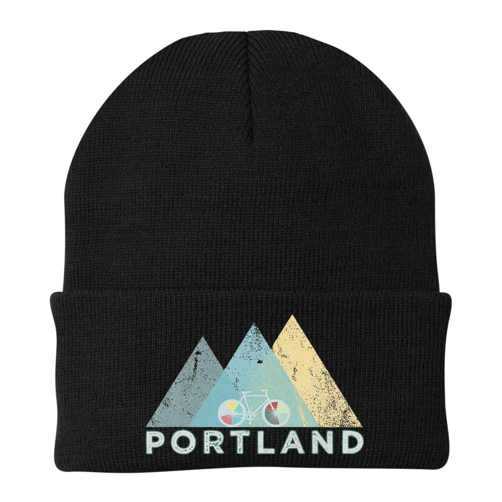 Retro Portland Vintage Bicycle Oregon Beanie