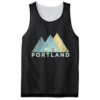 Retro Portland Vintage Bicycle Oregon Mesh Reversible Basketball Jersey Tank