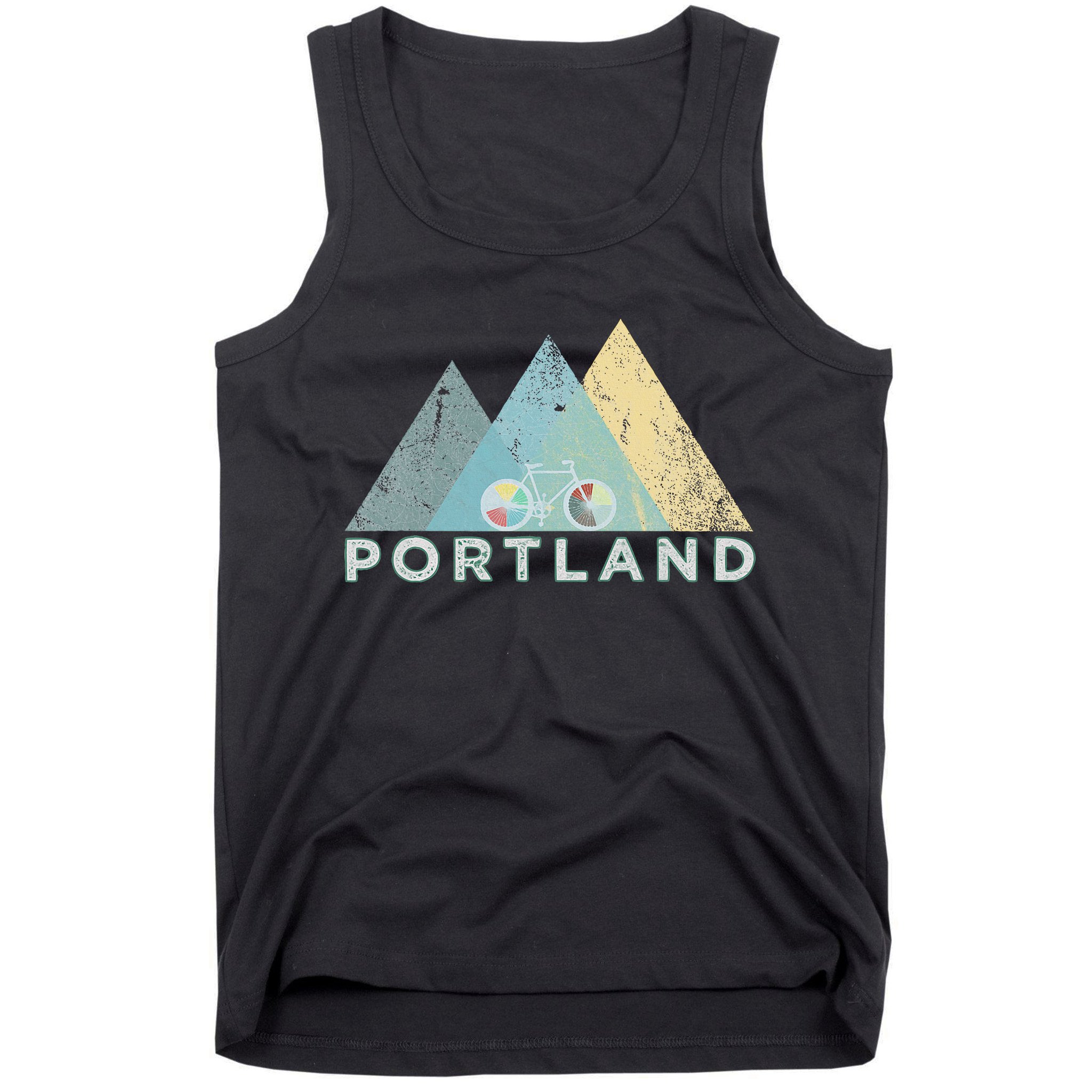 Retro Portland Vintage Bicycle Oregon Tank Top