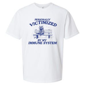 Raccoon Personally Victimized By My Immune System Sueded Cloud Jersey T-Shirt