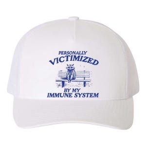 Raccoon Personally Victimized By My Immune System Yupoong Adult 5-Panel Trucker Hat