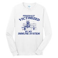 Raccoon Personally Victimized By My Immune System Tall Long Sleeve T-Shirt