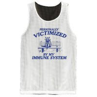 Raccoon Personally Victimized By My Immune System Mesh Reversible Basketball Jersey Tank