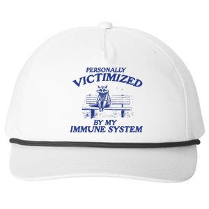 Raccoon Personally Victimized By My Immune System Snapback Five-Panel Rope Hat