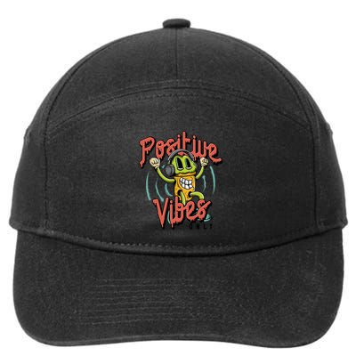 Retro Positive Vibes Only 7-Panel Snapback Hat