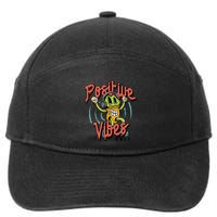 Retro Positive Vibes Only 7-Panel Snapback Hat