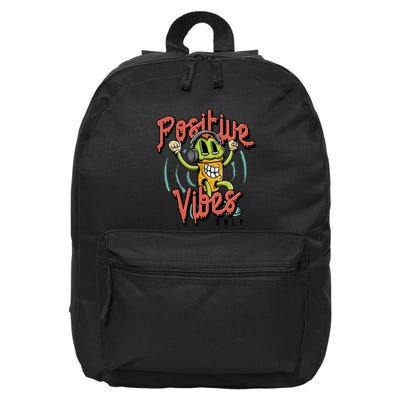Retro Positive Vibes Only 16 in Basic Backpack
