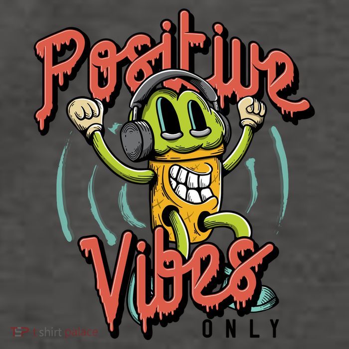 Retro Positive Vibes Only Vector Backpack