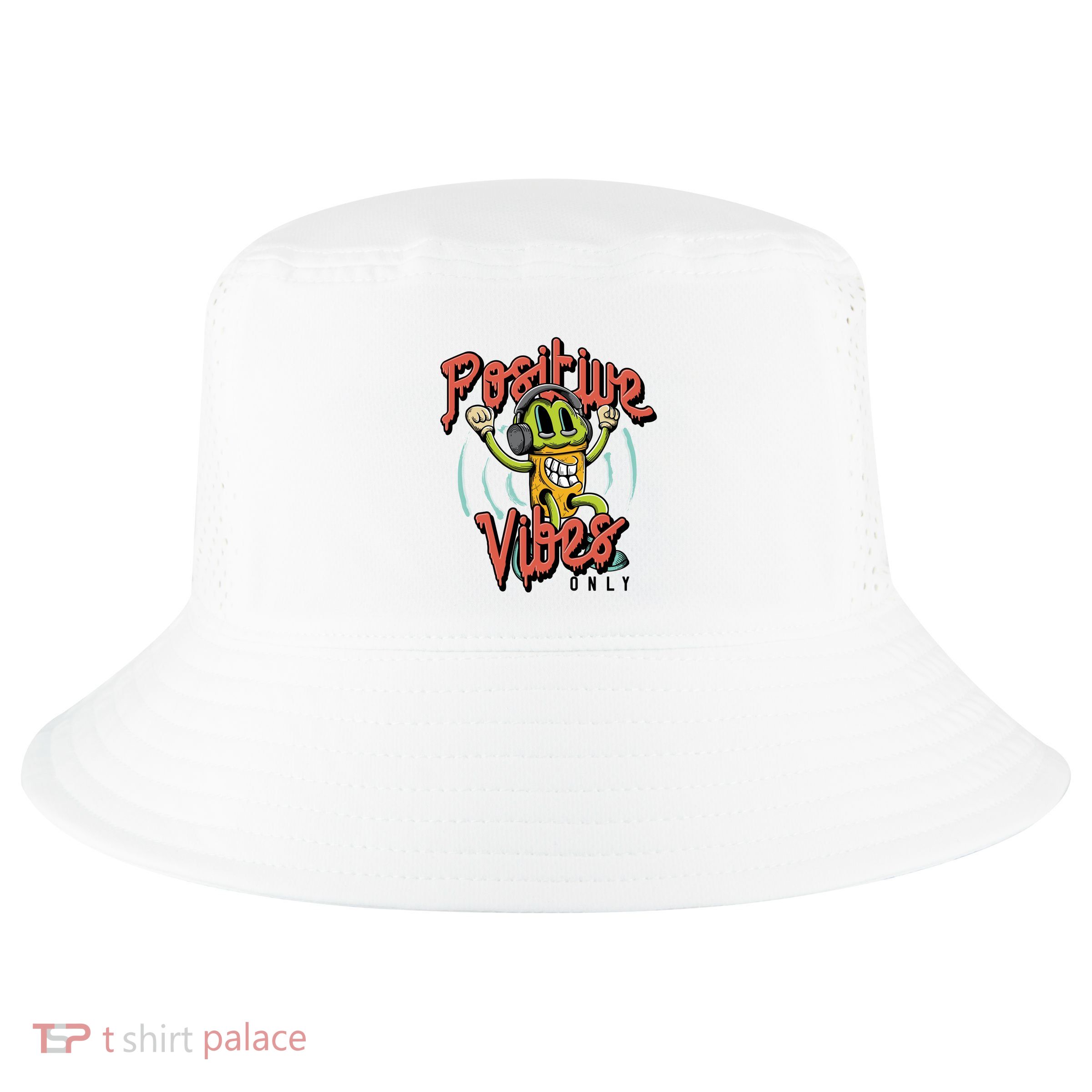 Retro Positive Vibes Only Cool Comfort Performance Bucket Hat