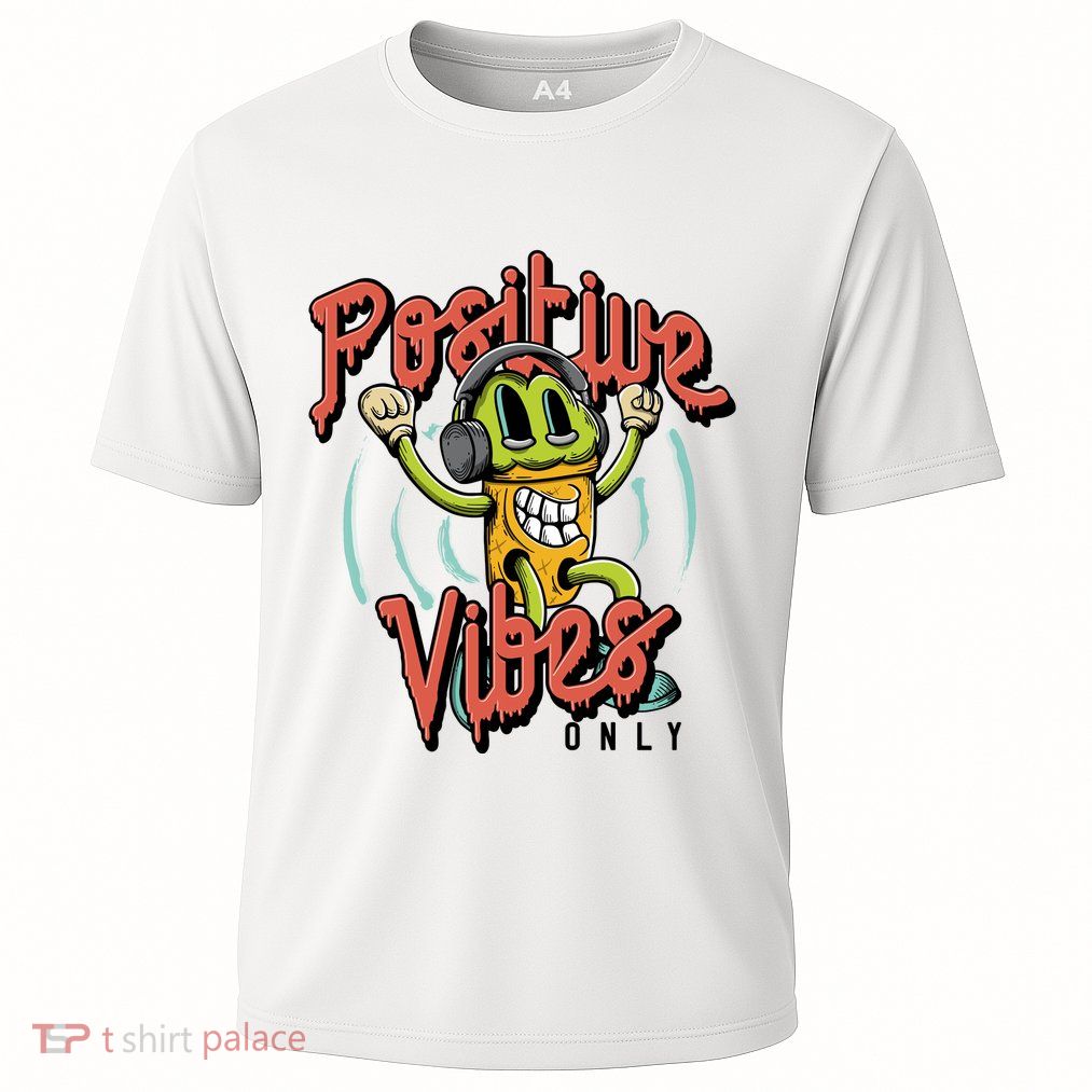 Retro Positive Vibes Only Cooling Performance Crew T-Shirt