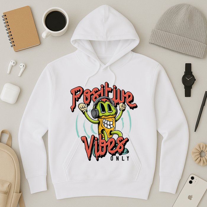 Retro Positive Vibes Only Hoodie