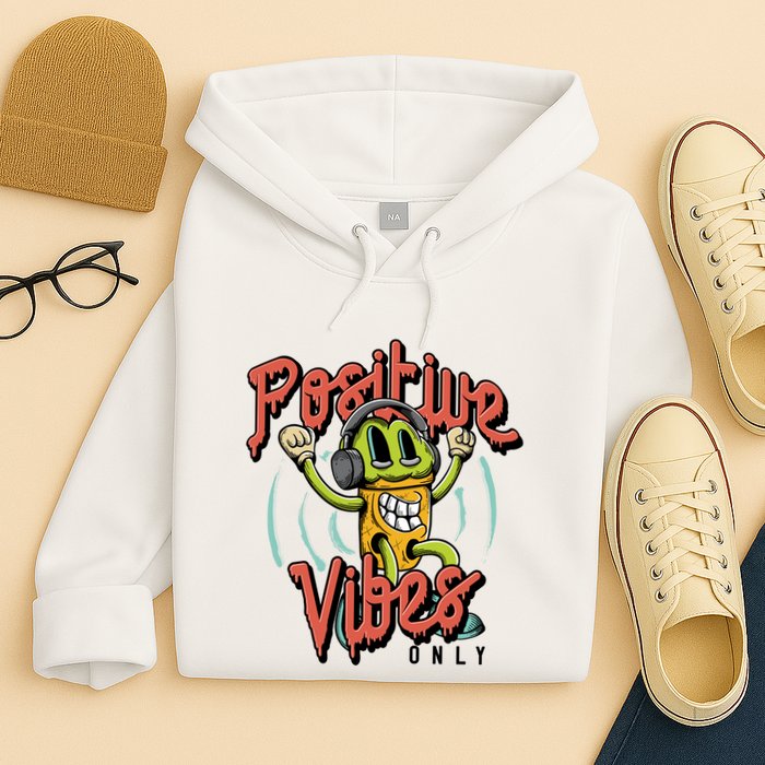 Retro Positive Vibes Only Hoodie