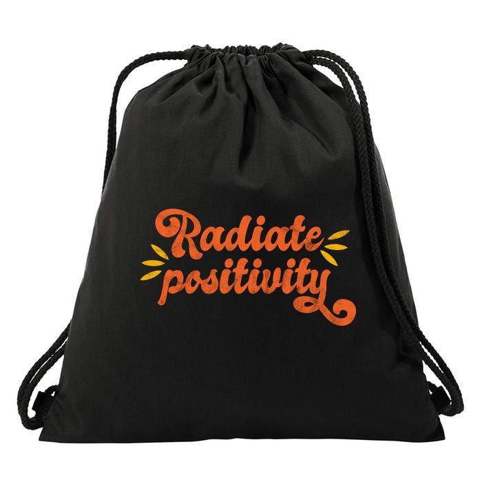 Radiate Positivity Vintage Drawstring Bag