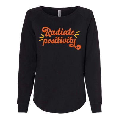 Radiate Positivity Vintage Womens California Wash Sweatshirt