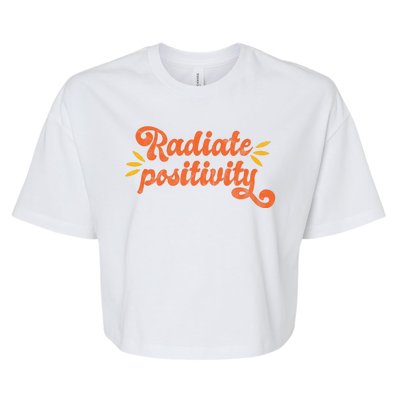 Radiate Positivity Vintage Bella+Canvas Jersey Crop Tee