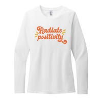 Radiate Positivity Vintage Womens CVC Long Sleeve Shirt