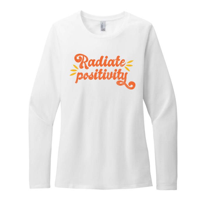 Radiate Positivity Vintage Womens CVC Long Sleeve Shirt