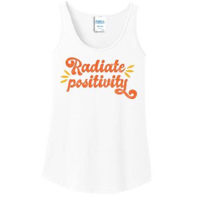 Radiate Positivity Vintage Ladies Essential Tank