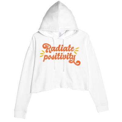 Radiate Positivity Vintage Crop Fleece Hoodie