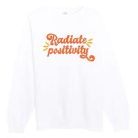 Radiate Positivity Vintage Premium Crewneck Sweatshirt