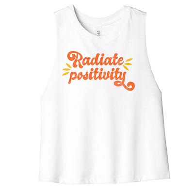 Radiate Positivity Vintage Women's Racerback Cropped Tank