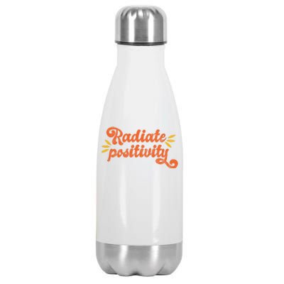 Radiate Positivity Vintage Stainless Steel Insulated Water Bottle