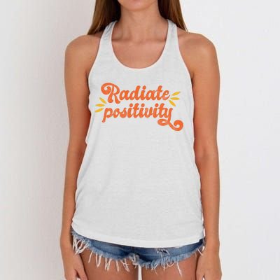 Radiate Positivity Vintage Women's Knotted Racerback Tank