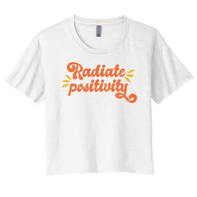 Radiate Positivity Vintage Women's Crop Top Tee