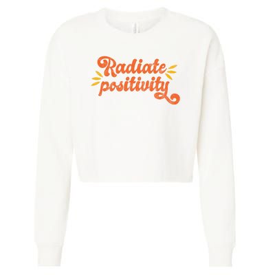 Radiate Positivity Vintage Cropped Pullover Crew