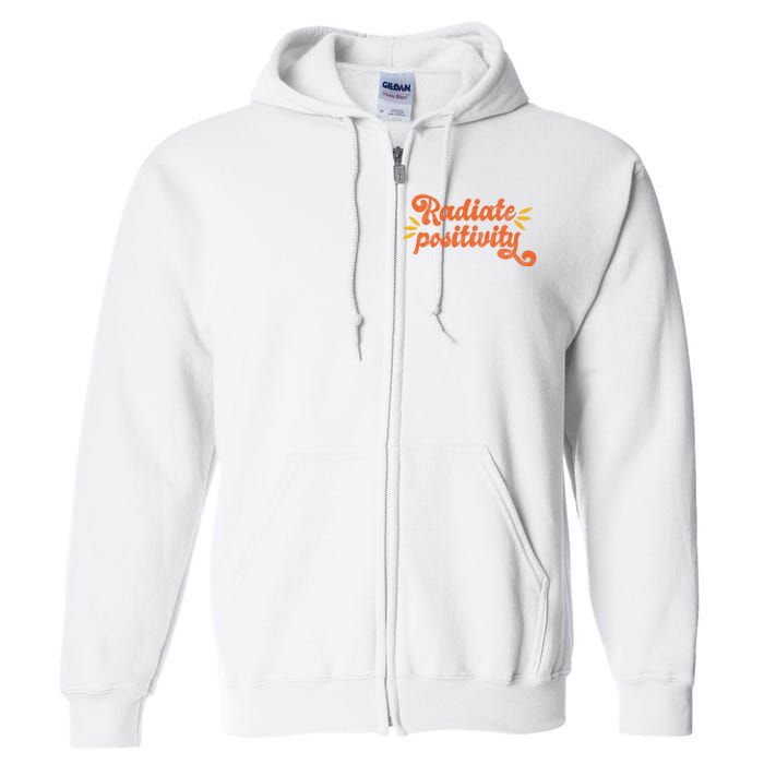 Radiate Positivity Vintage Full Zip Hoodie