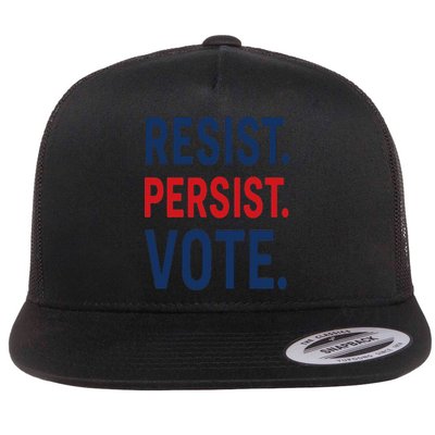 Resist Persist Vote Bold Civic Engagement Flat Bill Trucker Hat