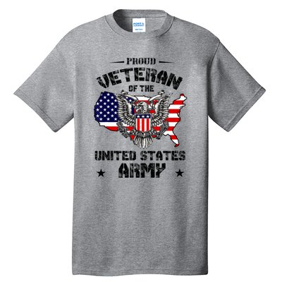 Retro Proud Veteran Of The United States Army Pride Us Flag Tall T-Shirt