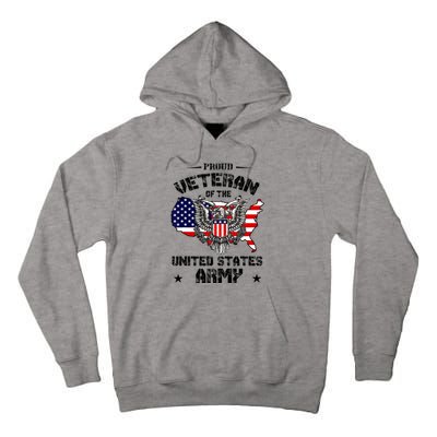 Retro Proud Veteran Of The United States Army Pride Us Flag Tall Hoodie