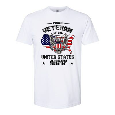 Retro Proud Veteran Of The United States Army Pride Us Flag Softstyle® CVC T-Shirt