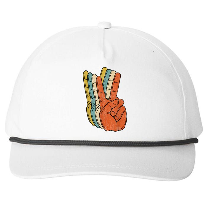 Retro Peace Vintage 60's 70's Hippie Gift Snapback Five-Panel Rope Hat