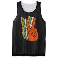 Retro Peace Vintage 60's 70's Hippie Gift Mesh Reversible Basketball Jersey Tank