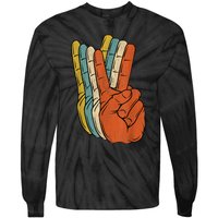 Retro Peace Vintage 60's 70's Hippie Gift Tie-Dye Long Sleeve Shirt