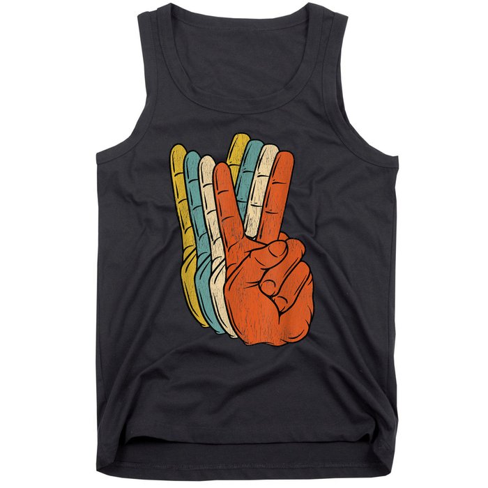 Retro Peace Vintage 60's 70's Hippie Gift Tank Top