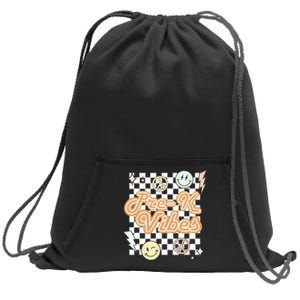 Retro Prek Vibes Teacher Back To School Preschool Sweatshirt Cinch Pack Bag