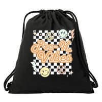 Retro Prek Vibes Teacher Back To School Preschool Drawstring Bag